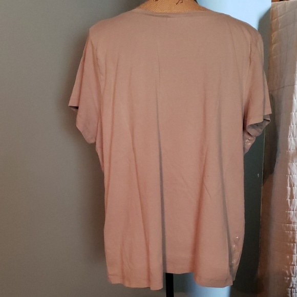 Gray top with shiny silver animal print - Picture 3 of 5